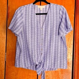 Michael Kors Short-sleeve Tie Bottom top